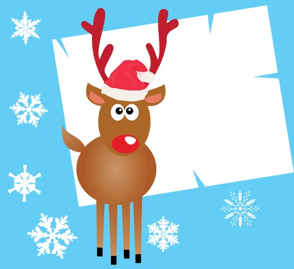 Reindeer Card — Stock Vector