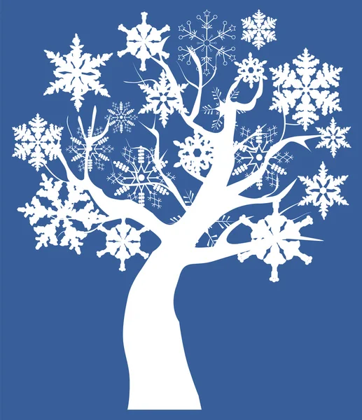 Copac de zăpadă — Vector de stoc
