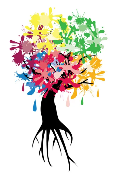 Ink Tree — Stock Vector