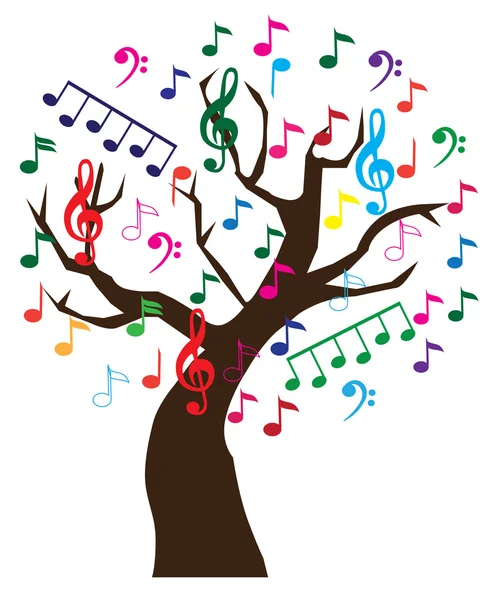 Muzyka drzewo — Wektor stockowy
