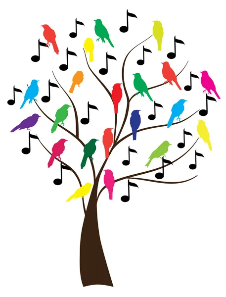 Arbre à musique — Image vectorielle