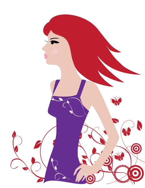 Red Hair — Stock Vector