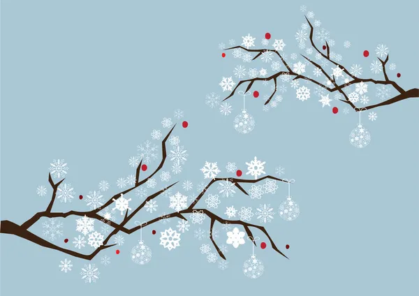 Árbol de nieve — Vector de stock