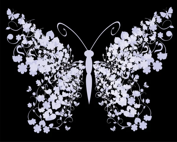 Mariposa vintage — Vector de stock