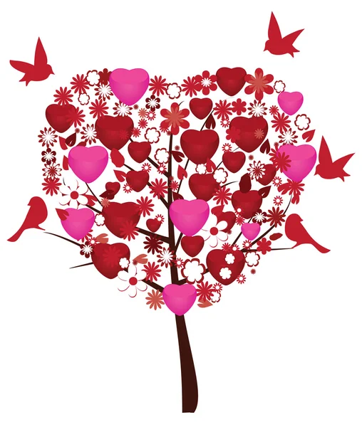 Valentine Tree — Stock Vector