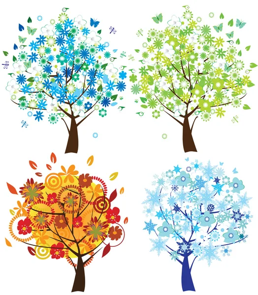 季节树 — 图库矢量图片