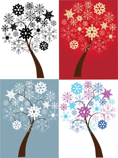 Árbol de nieve — Archivo Imágenes Vectoriales