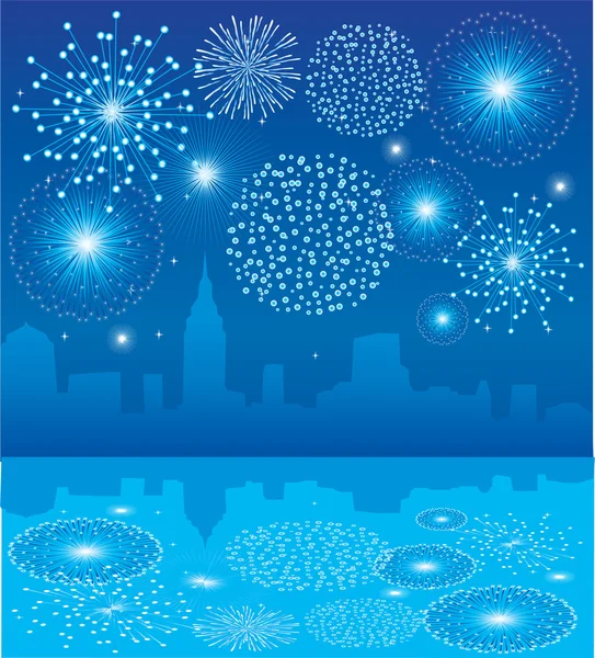 Fuegos artificiales — Vector de stock