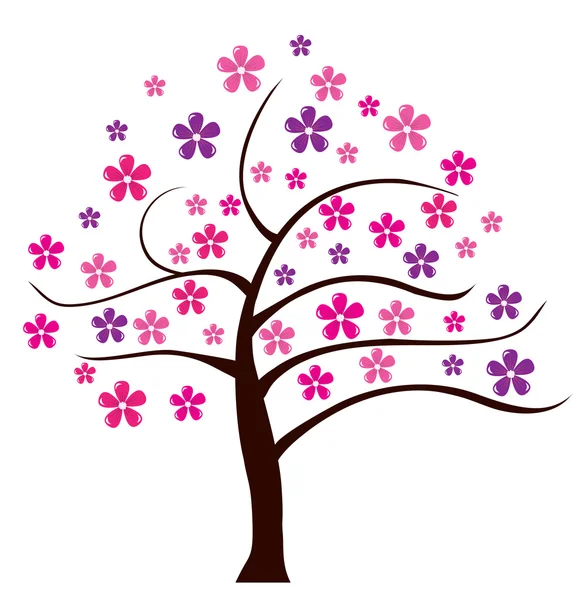 Květinové strom — Stockový vektor