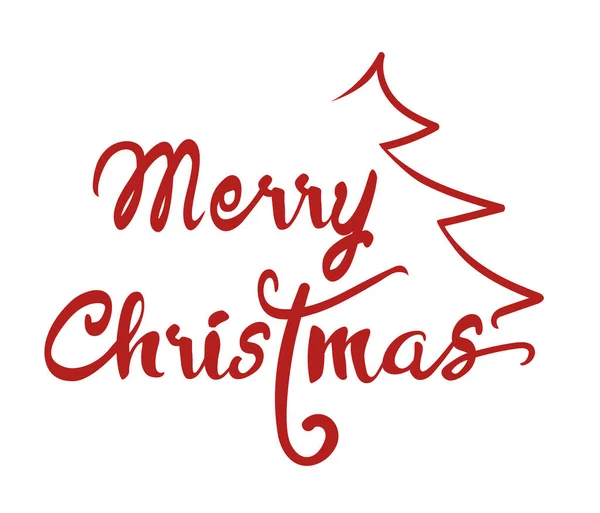 Vector Illustration Merry Christmas Handwritten Background — 스톡 벡터