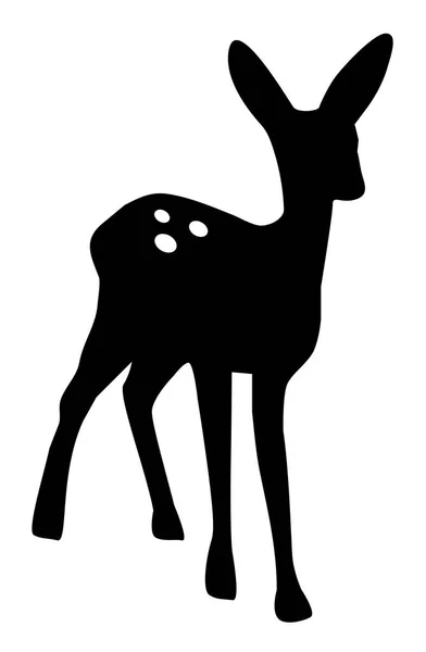 Vektor Illustration Söt Baby Deer Isolerad Vitt Vinka Baby Rådjur — Stock vektor