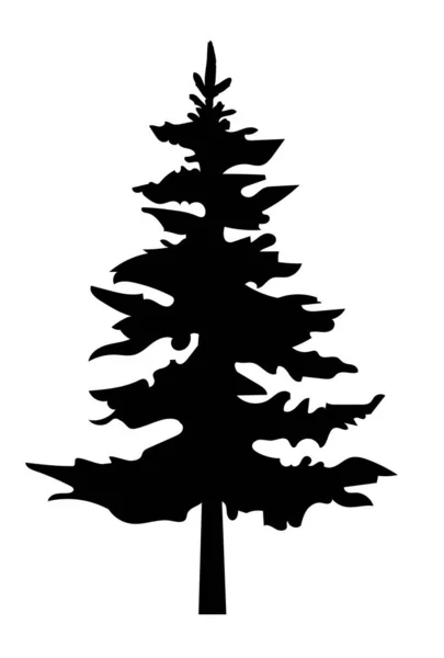 Vettore Illustrazione Una Silhouette Albero Foresta Sfondo Naturale — Vettoriale Stock