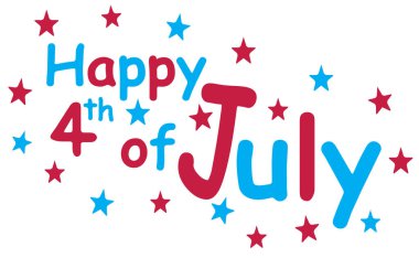 4 Temmuz vektör çizim.