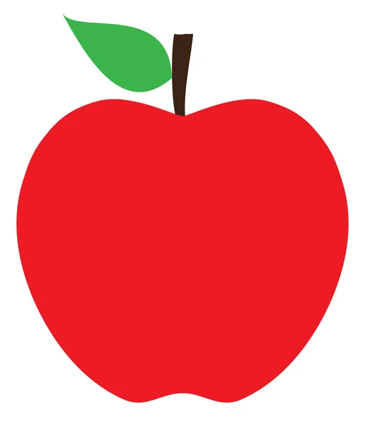 Διανυσματική Απεικόνιση Ενός Κόκκινου Μήλου — Διανυσματικό Αρχείο