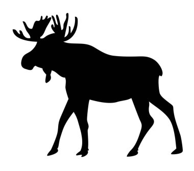 vector illustration of a moose silhouette