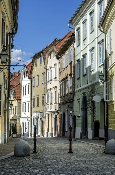 Romantische straten van ljubljana — Stockfoto