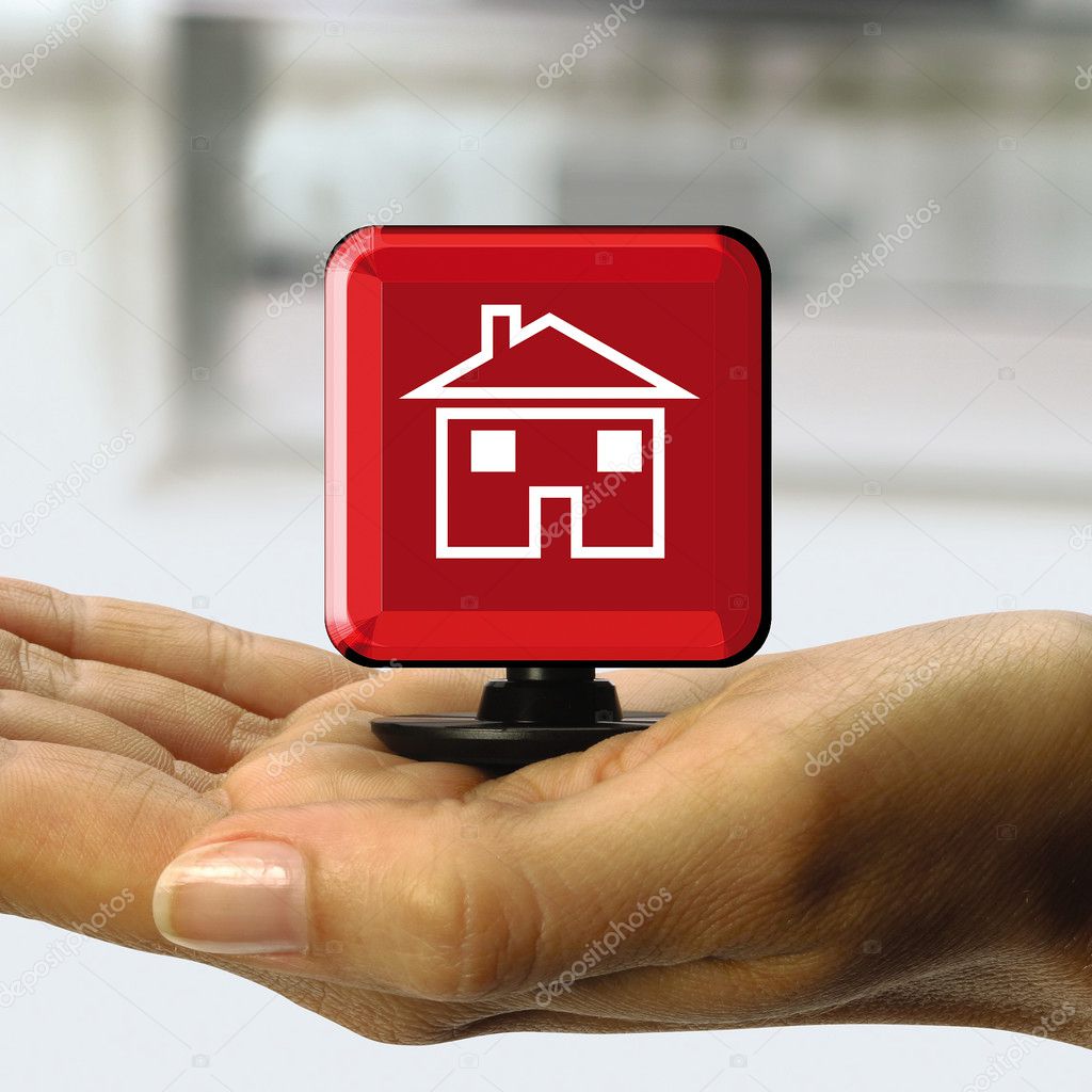 House in human hands