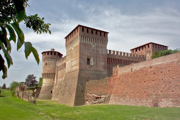 Castillo medieval de Sforza en Soncino, Italia Imágenes de stock libres de derechos