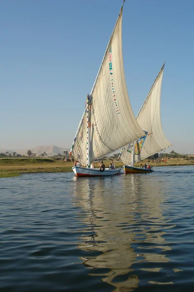 Felúky na řece Nil — Stock fotografie