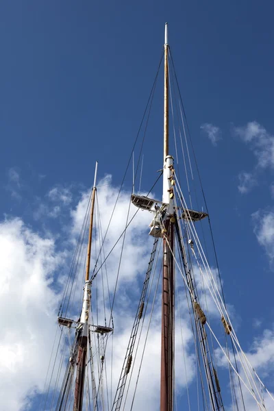 Masts of sail boats yachts — Stock Photo, Image