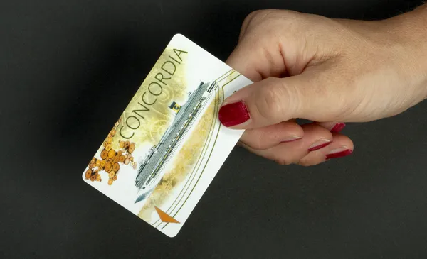 Costa concordia elektronik geçiş siyah bir arka plan üzerinde