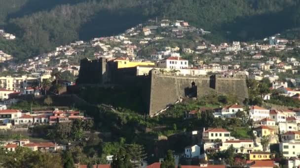 Pico φρούριο σε Φουντσάλ, Μαδέρα — Αρχείο Βίντεο