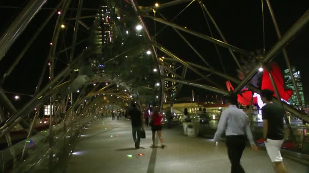 Puente Helix en Singapur — Vídeos de Stock