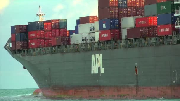 APL Arabia cargo plein de conteneurs — Video