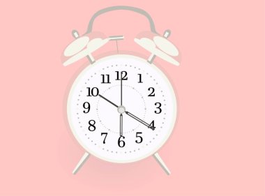 Pembe arkaplanda alarm saati