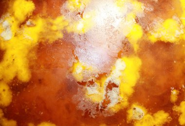 Yağlı yağ lekeleri kirli fırın tepsisi