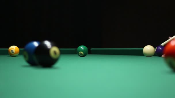 Billiards. Jump shot — Stock Video