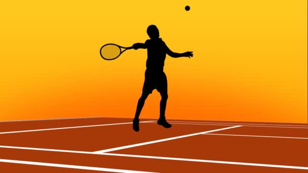 Tenis animacji dodatkiem Service pack 2 — Wideo stockowe