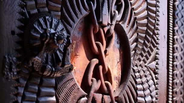 中国装饰木质门 — 图库视频影像
