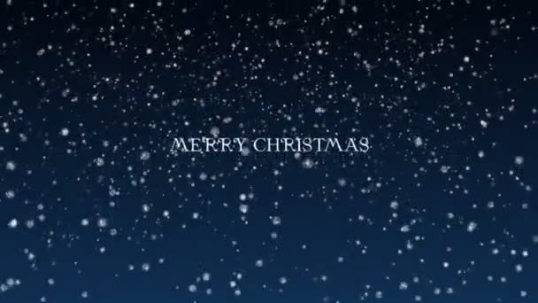 Предпосылки / контекст Animation of Marry Christmas and Happy New Year - blue — стоковое видео