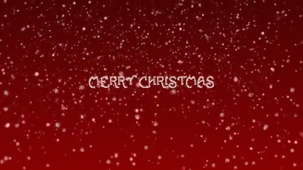 Background Animation of Marry Christmas and Happy New Year - red — Stock Video