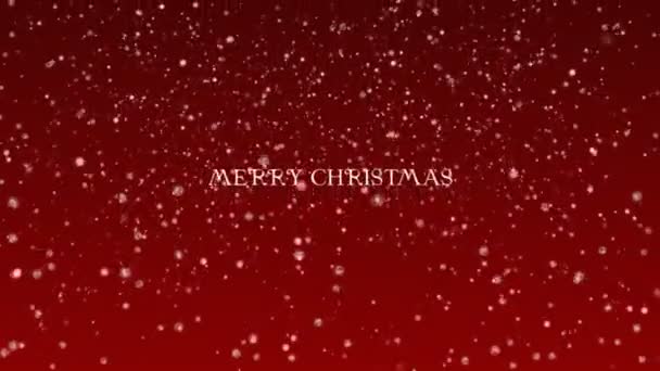 Pozadí animace si Vánoce a šťastný nový rok - červená — Stock video