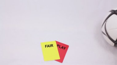 Fair play. Futbol penaltı kartlarını. Futbol topu stop futbol penaltı kartları.