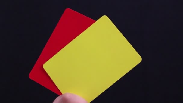 Fair Play. Soccer Penalty cards. — Stock Video