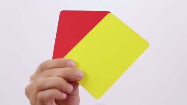 Fair Play. Soccer Penalty cards. — Stock Video