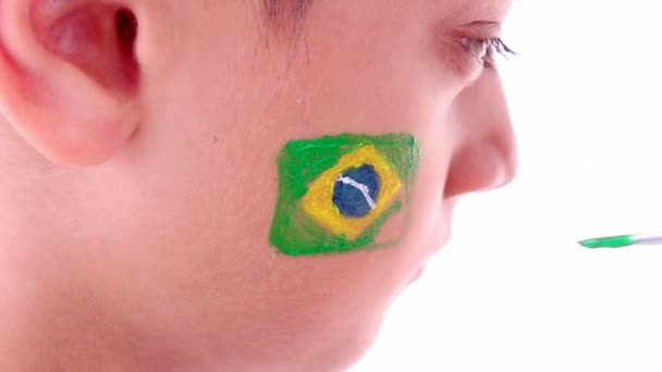 Bandera de Brasil — Vídeo de stock