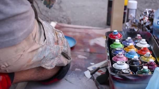 Peinture par pulvérisation de graffiti — Video