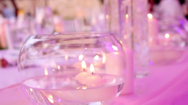 Decoração de casamento. Decoração de festa . — Vídeo de Stock