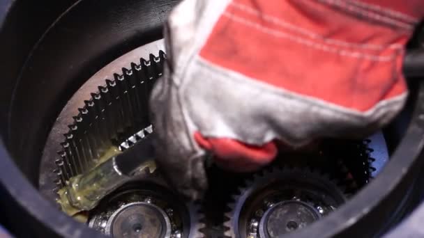 重工业-工业齿轮 — 图库视频影像