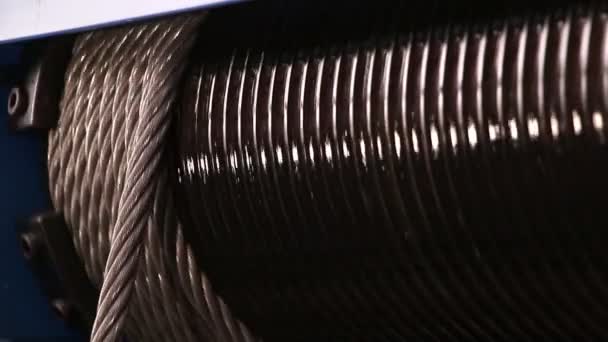 Industria pesada - cuerda de acero, halcón — Vídeos de Stock
