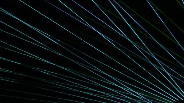 Laserlichtshow im Dunkeln — Stockvideo