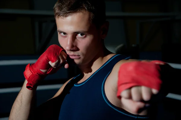 Retrato de homem de boxe — Fotografia de Stock