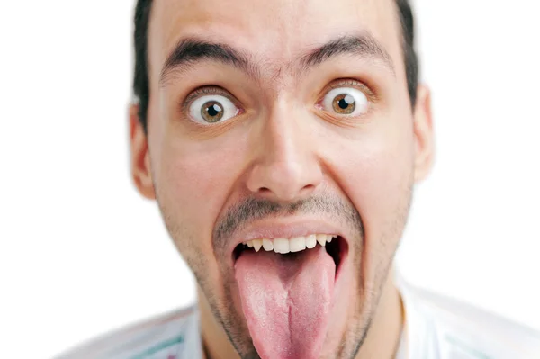 Man show his tongue — Stock Photo, Image