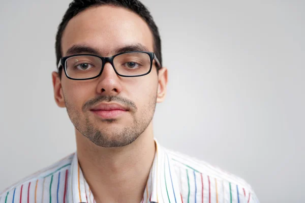 Portrait of young man with glasses — Stock Photo, Image