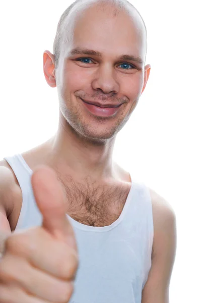 Man showing thumb — Stock Photo, Image