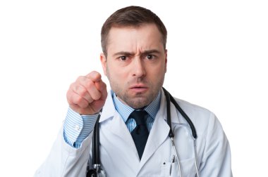 Doctor pointing at you